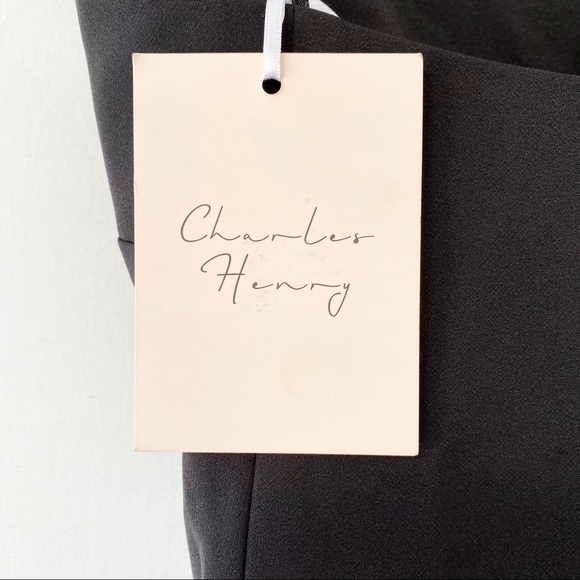 Charles Henry Black Halter Jumpsuit M ($110) As Is - Picture 4 of 6